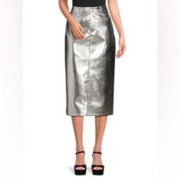 Avec Les Filles Dresses & Skirts - Avec Les Filles Silver Pencil Midi Skirt Cocktail nwot small
